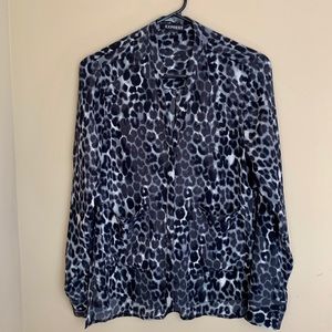 Leopard Print Button Up Shirt